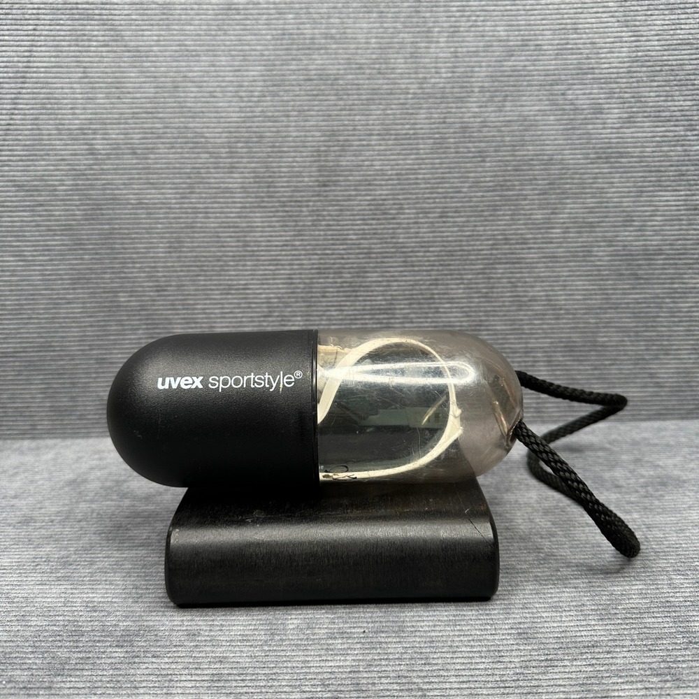 Vintage Uvex Sportstyle Shield Sunglasses White W Germany No 5347 Anti-Fog Case